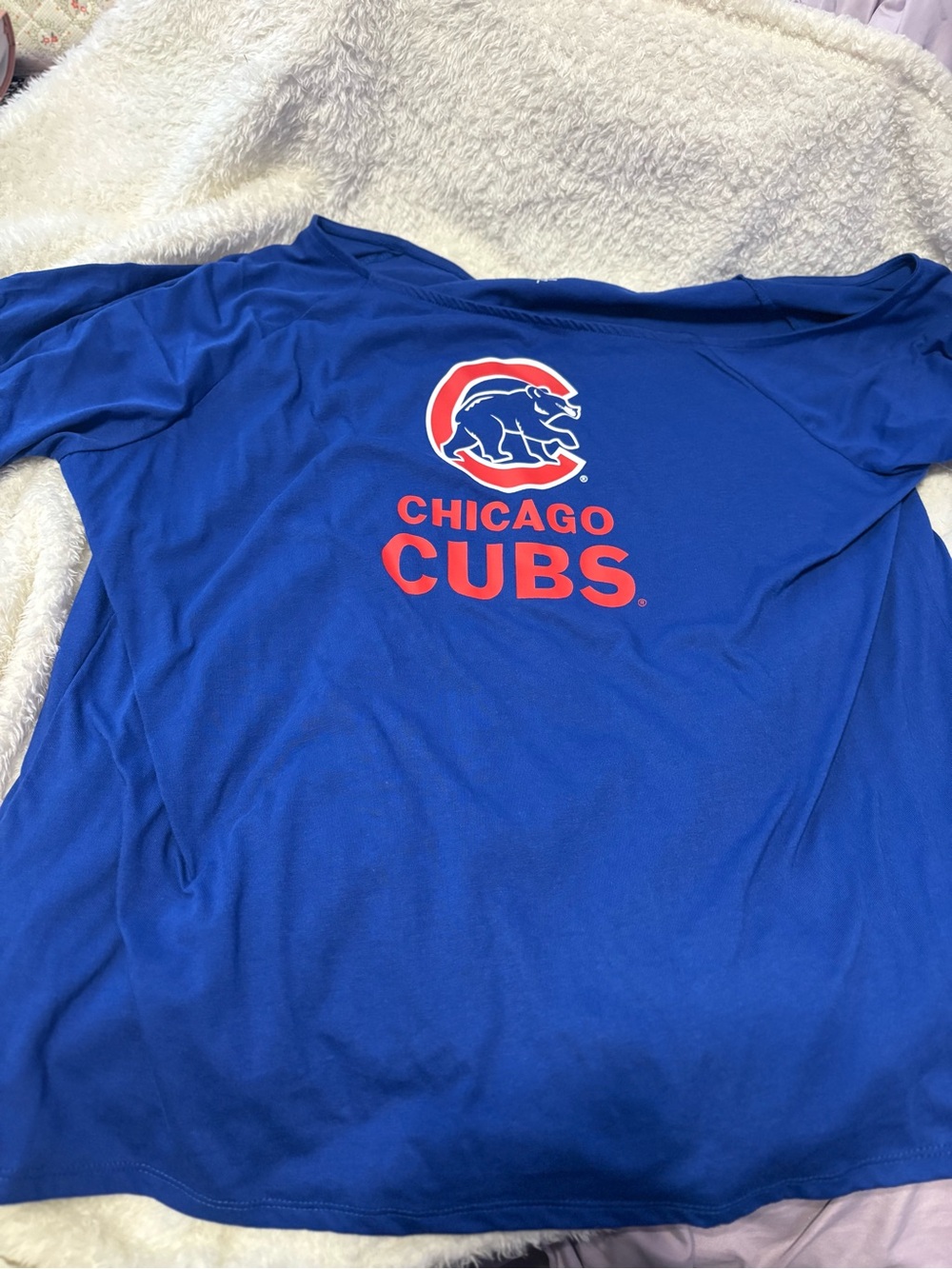 torrid Royal Blue Chicago Cubs Logo Shirt with Red Accent